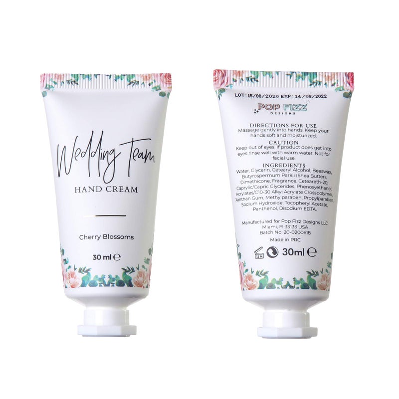 Pop Fizz Designs Bridesmaid Gifts- Wedding Team Hand Cream (10 pack) - Image 2